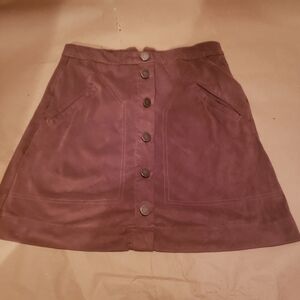 Dark Brown Suede Womens Jolt Skirt Size 1 #cottagecore